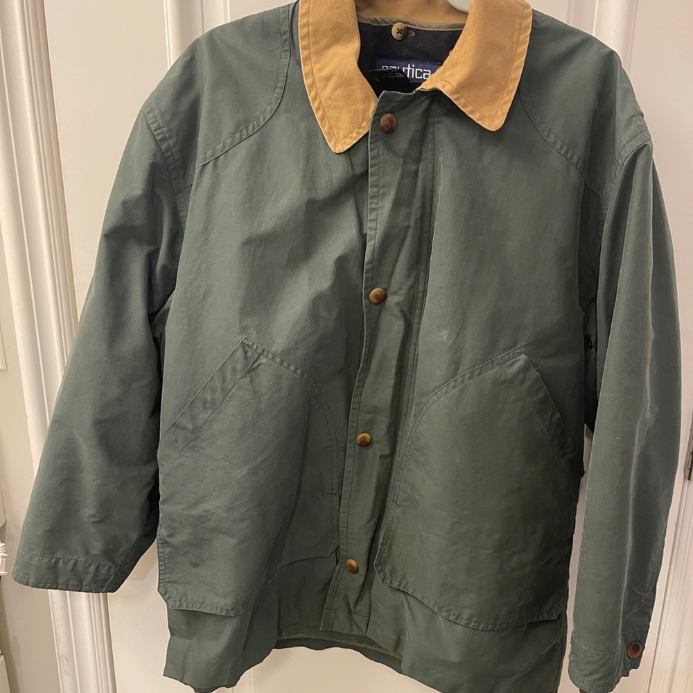 Nautica Military Field Jacket Green Tan